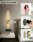 Battery Operated Wall Sconce Wireless LED Light 5v  with Remote Control USB Rechargeable Wall Lights for Bedroom Living Room