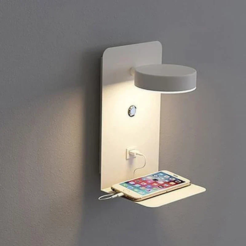 Lampe de Chevet Tactile Murale avec Chargeur de Téléphone - Lampe Chevet Design
