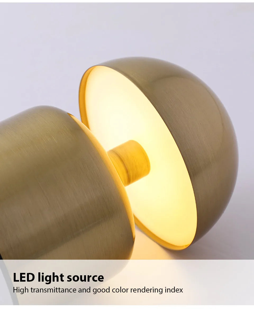 LED Table Lamps USB Rechargeable Touch Dimming Night Light 3 Color Cordless Atmosphere Bedroom Bedside Reading Lamps Decor Light - Lampe Chevet Design