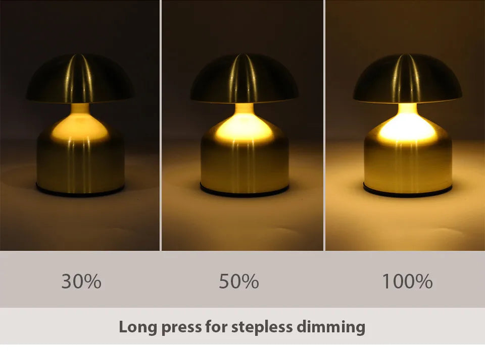 LED Table Lamps USB Rechargeable Touch Dimming Night Light 3 Color Cordless Atmosphere Bedroom Bedside Reading Lamps Decor Light - Lampe Chevet Design