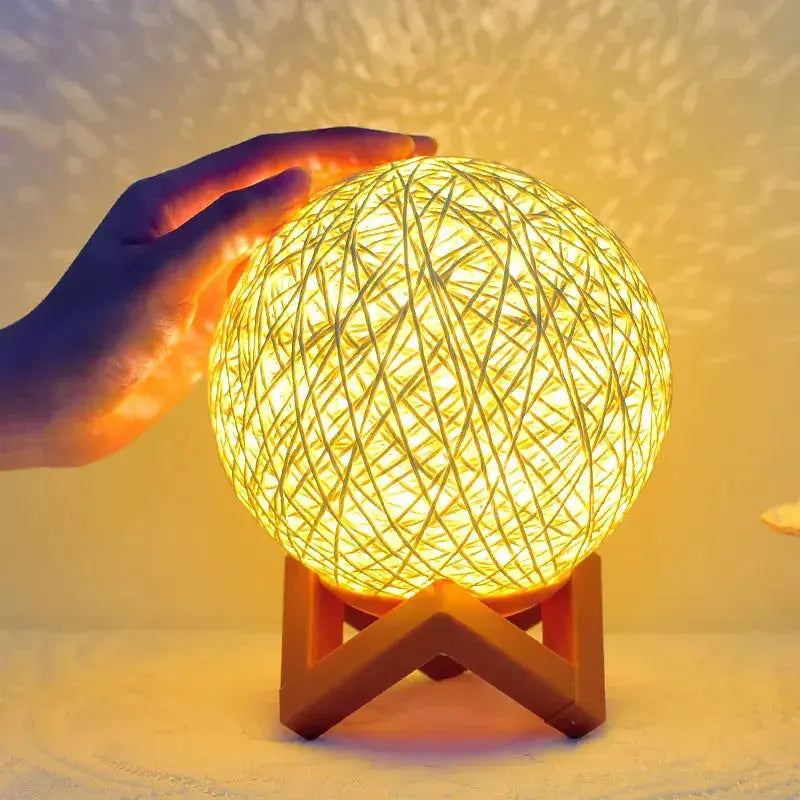 Lampe de chevet en rotin - Lampe Chevet Design