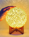Lampe de chevet en rotin - Lampe Chevet Design