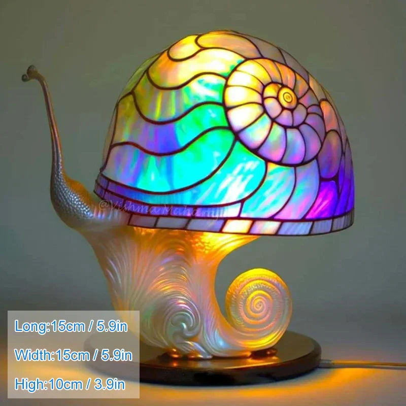 Lampe de chevet champignon fleuri teinté - Lampe Chevet Design