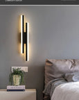 LED Bedroom Wall Lamp Wall Sconces Copper Line Pipe Acrylic Lampshade Indoor Lighting for Living Room Corridor Light Fixture