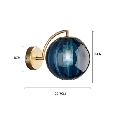 Lampe de chevet Murale Design Boule en verre Fumé - Lampe Chevet Design
