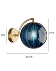 Lampe de chevet Murale Design Boule en verre Fumé - Lampe Chevet Design
