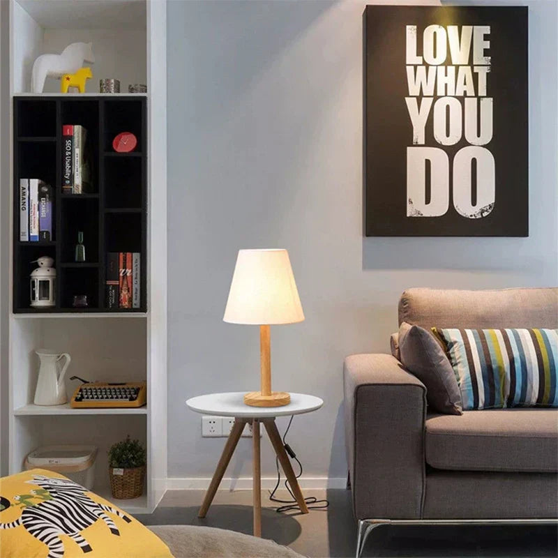 lampe de chevet en bois nordique - Lampe Chevet Design