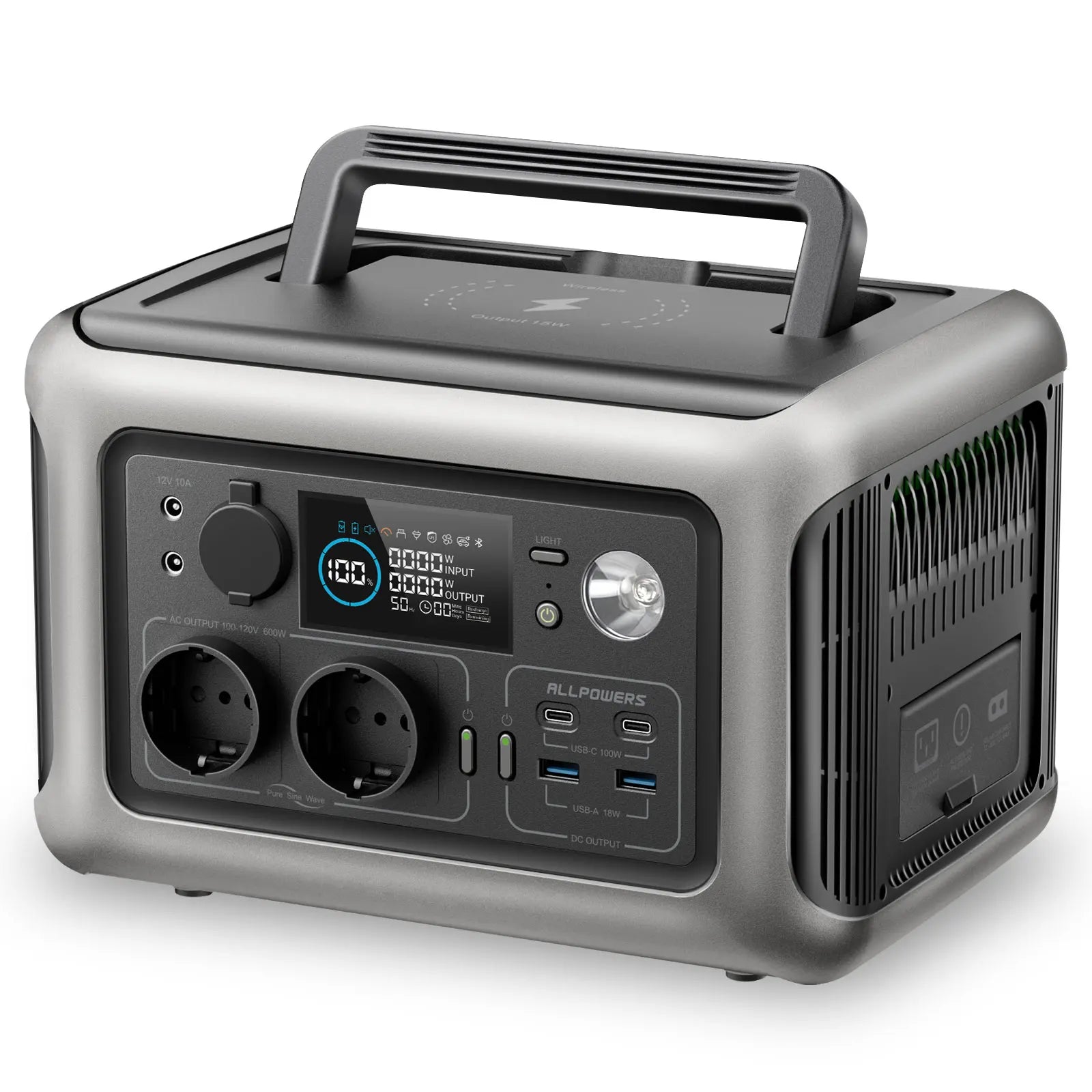 ALLPOWERS R600 – tragbare Powerstation 299Wh LiFePO4, 600W AC-Ausgang