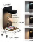 Lampe de Chevet Tactile Murale avec Chargeur de Téléphone - Lampe Chevet Design