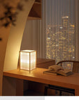 Lampe de Chevet Japonaise en Bois - Lampe Chevet Design
