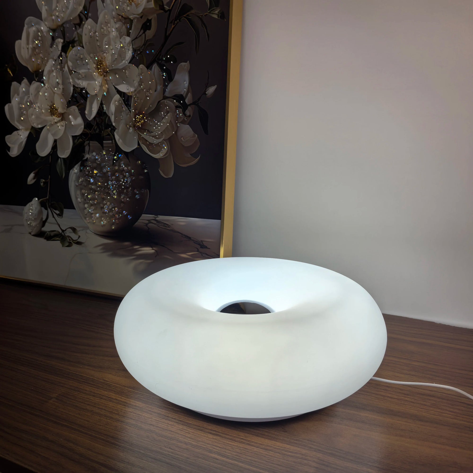Bauhaus table lamp USB plug bedroom bedside lamp living room dining room decoration donut ambient light - Lampe Chevet Design