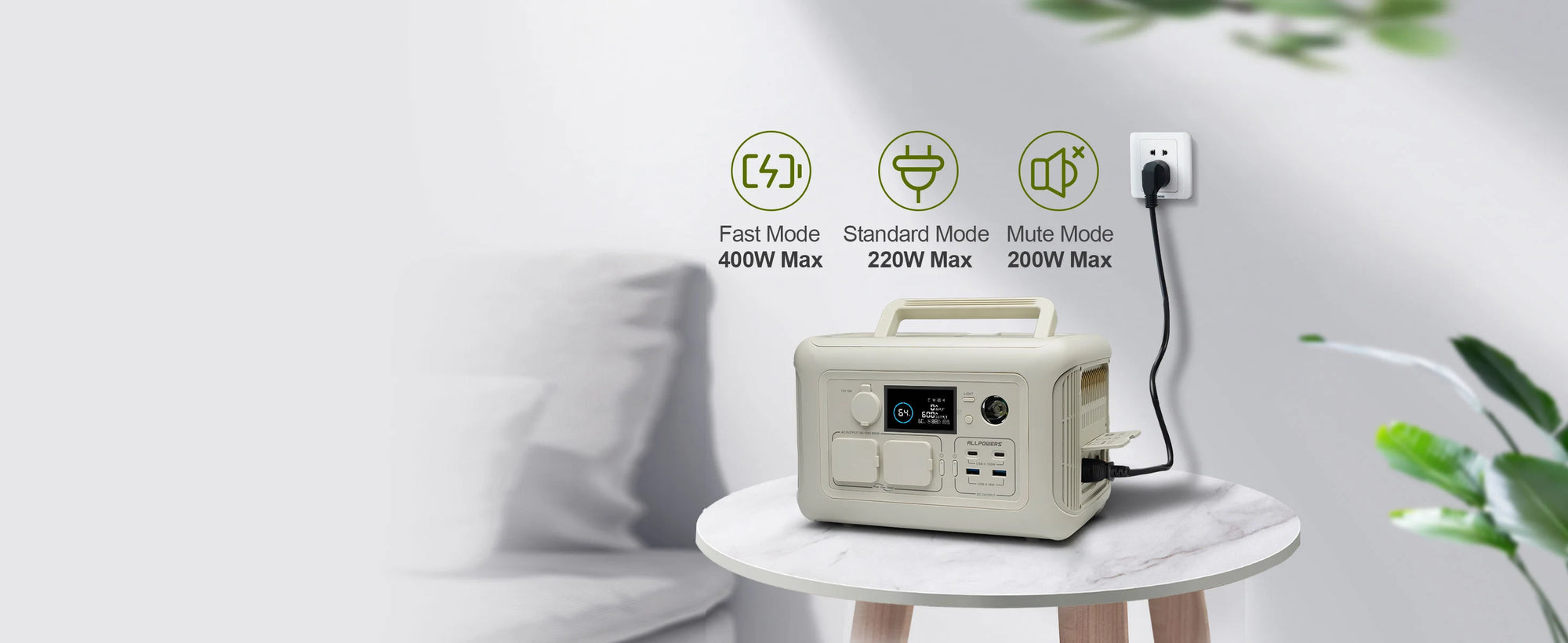 ALLPOWERS R600 – tragbare Powerstation 299Wh LiFePO4, 600W AC-Ausgang