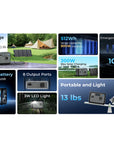 OUKITEL P800E – tragbare Powerstation 800W, Solargenerator LiFePO4 512Wh