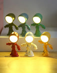 Mini Night Light LED Cartoon Cute Hero Police Desk Lamp Desktop Ornament Bedside Bedroom Table Lights Children Boy Holiday Gifts - Lampe Chevet Design