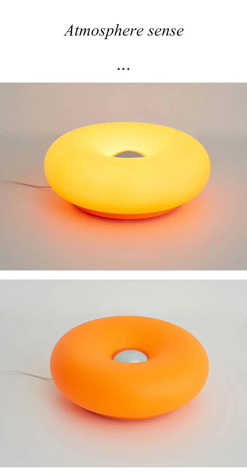 Bauhaus table lamp USB plug bedroom bedside lamp living room dining room decoration donut ambient light - Lampe Chevet Design