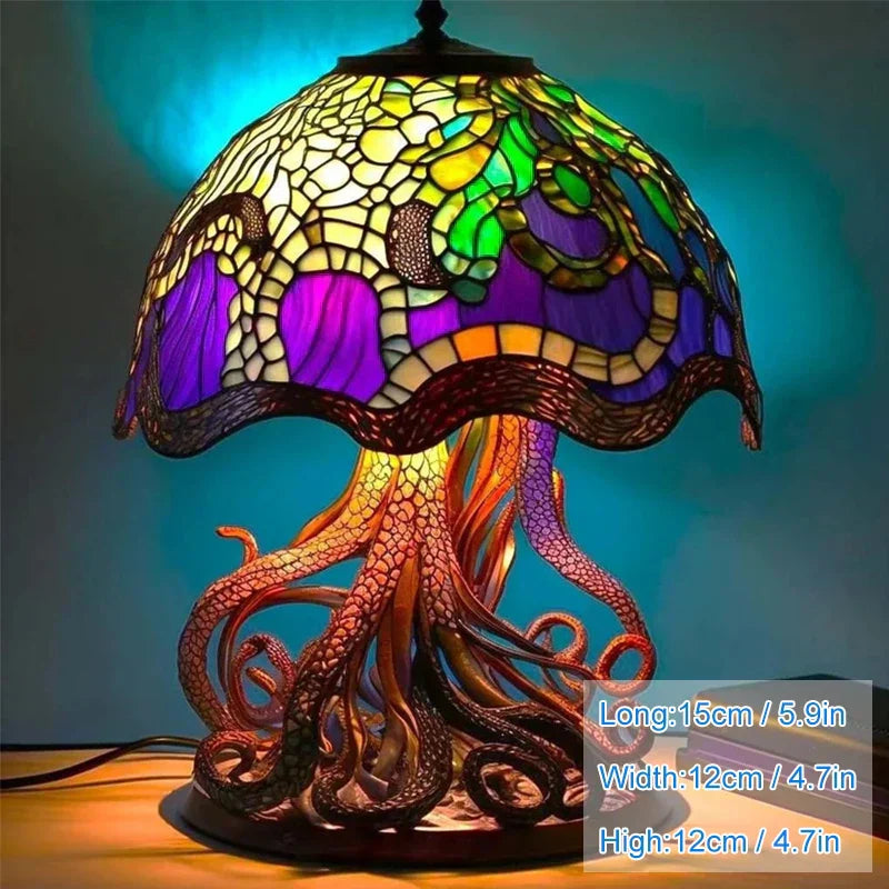 Lampe de chevet champignon fleuri teinté - Lampe Chevet Design