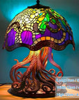 Lampe de chevet champignon fleuri teinté - Lampe Chevet Design