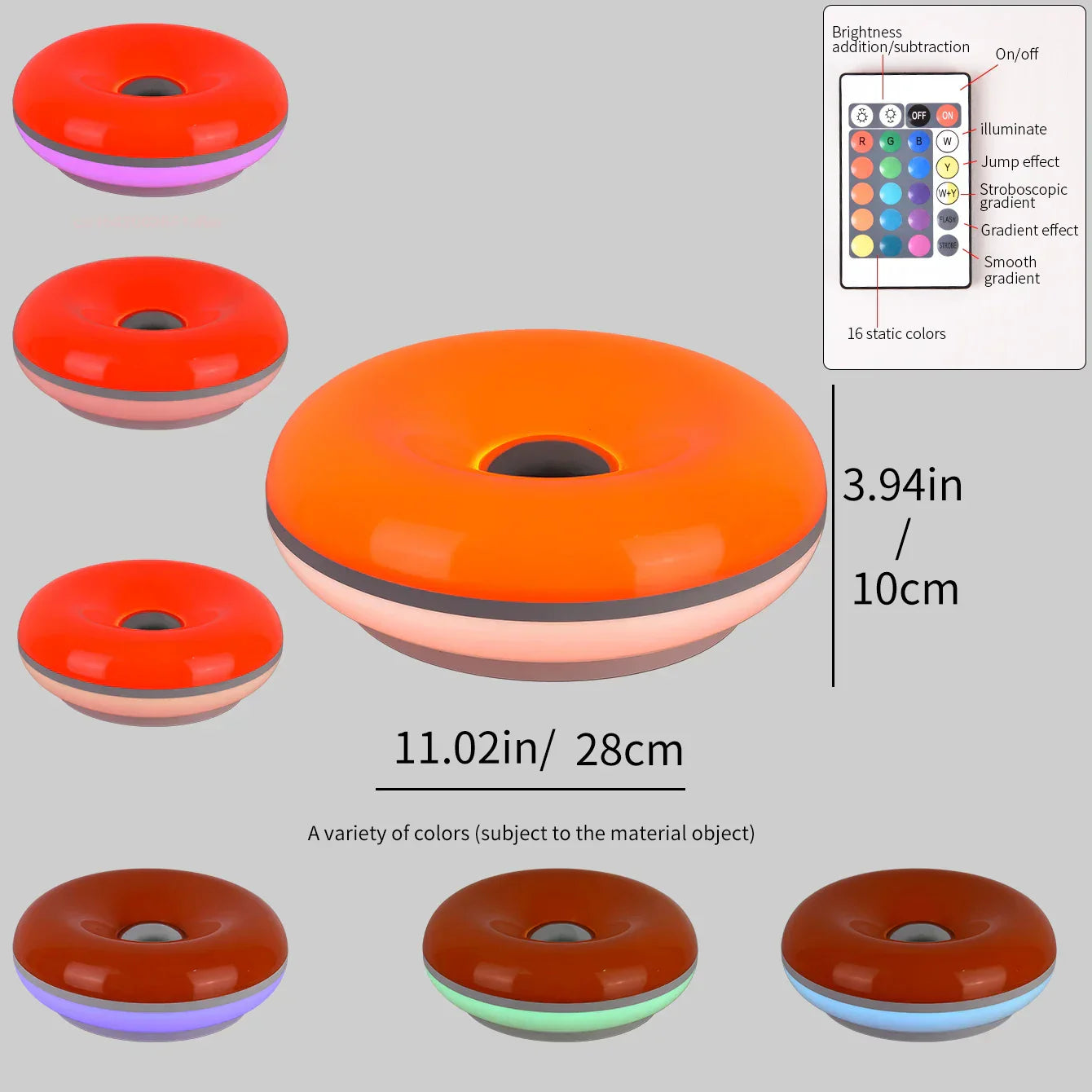 Bauhaus table lamp USB plug bedroom bedside lamp living room dining room decoration donut ambient light - Lampe Chevet Design