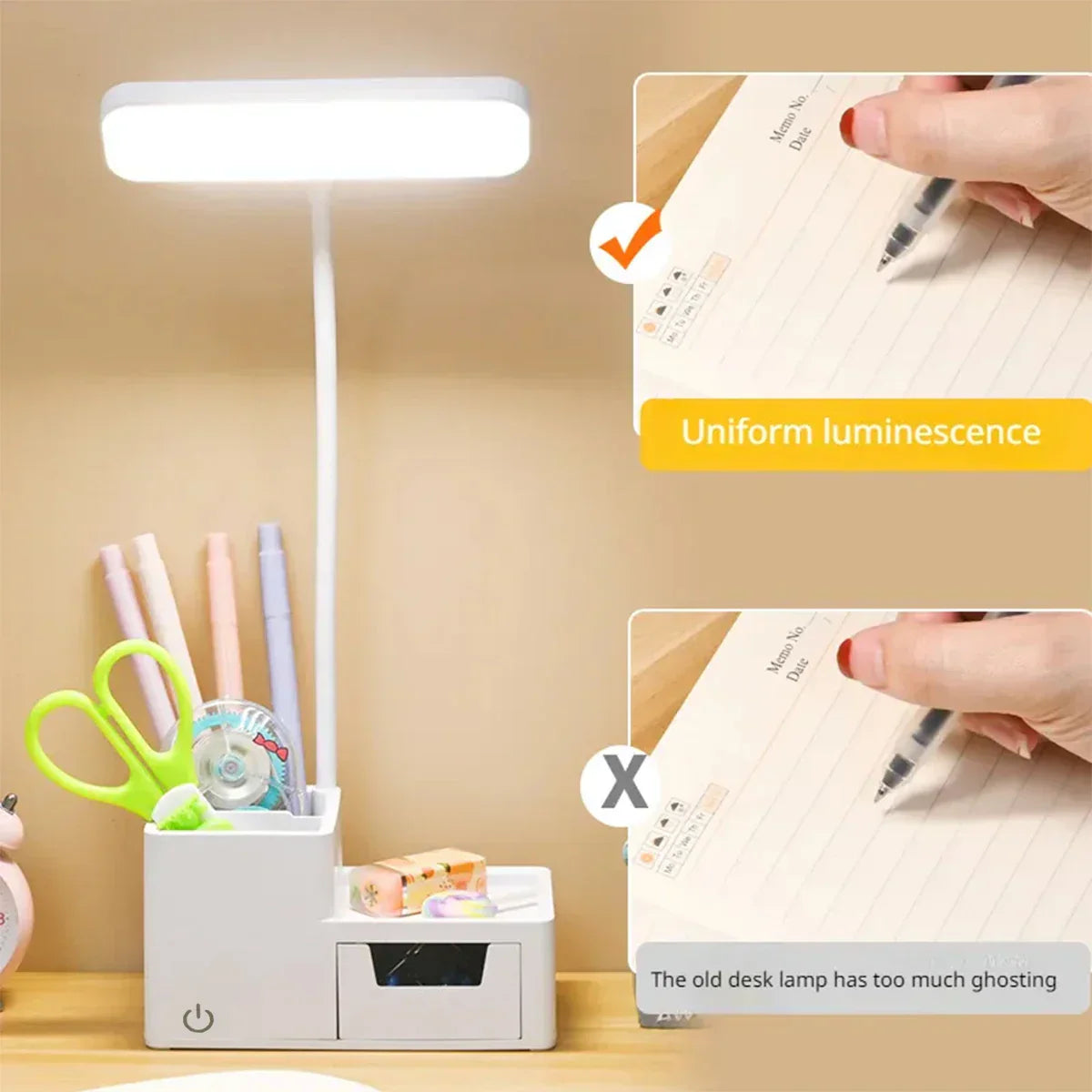 Touch LED Desk Lamp 3 Levels Dimmable Night Light USB Rechargeable Eye Protection Foldable Table Lamp Bedroom Bedside Reading - Lampe Chevet Design