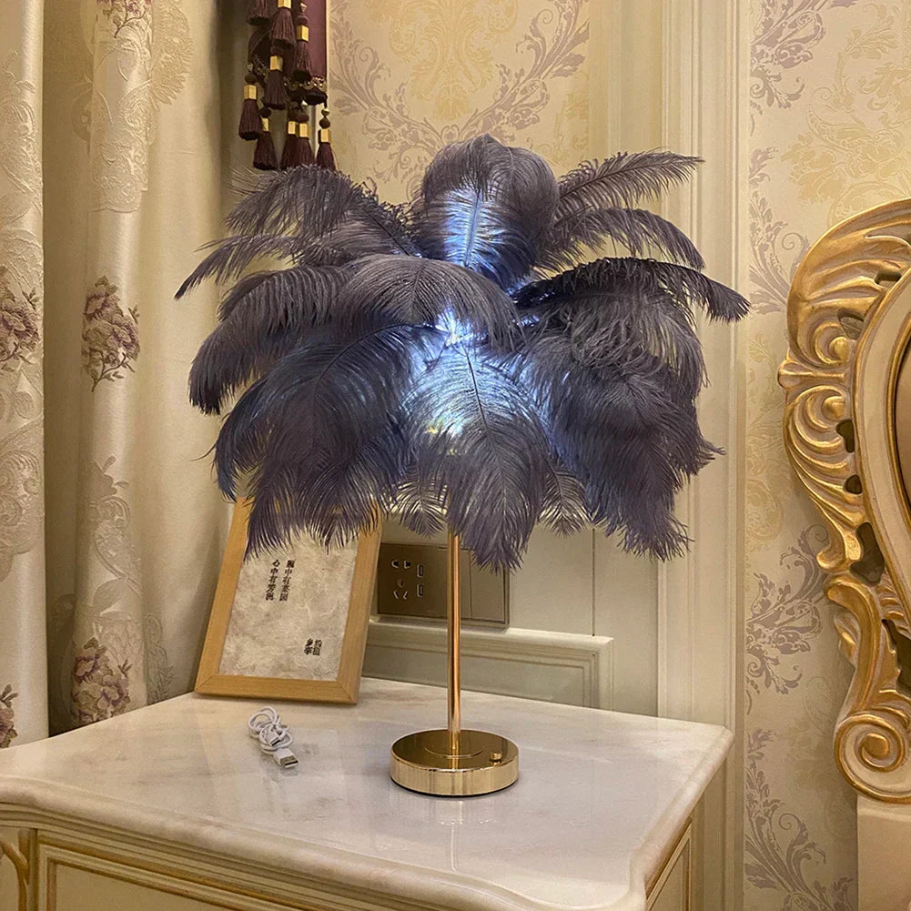Lampe de chevet plume tactile - Lampe Chevet Design