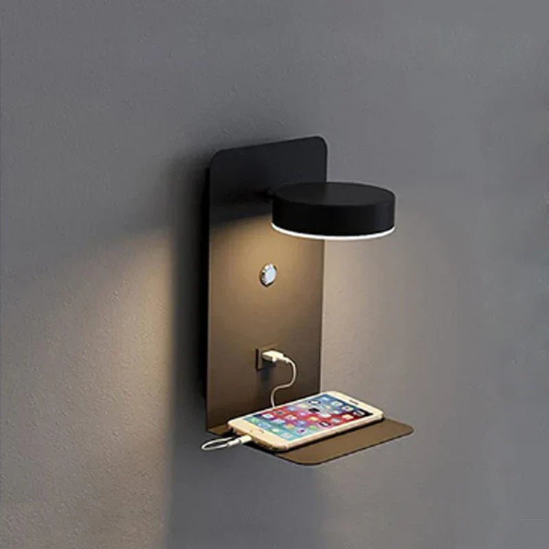 Lampe de Chevet Tactile Murale avec Chargeur de Téléphone - Lampe Chevet Design