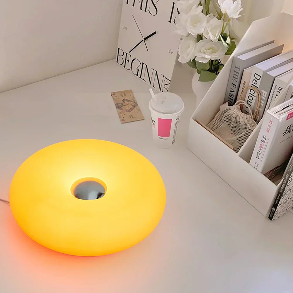 Bauhaus table lamp USB plug bedroom bedside lamp living room dining room decoration donut ambient light - Lampe Chevet Design
