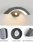 Modern Wall Light 24W Motion Sensor Wall Lamp, 3000K Warm Black Light Wall Lamp, Outdoor Lamp Wall Sconce for Hallways, Gardens