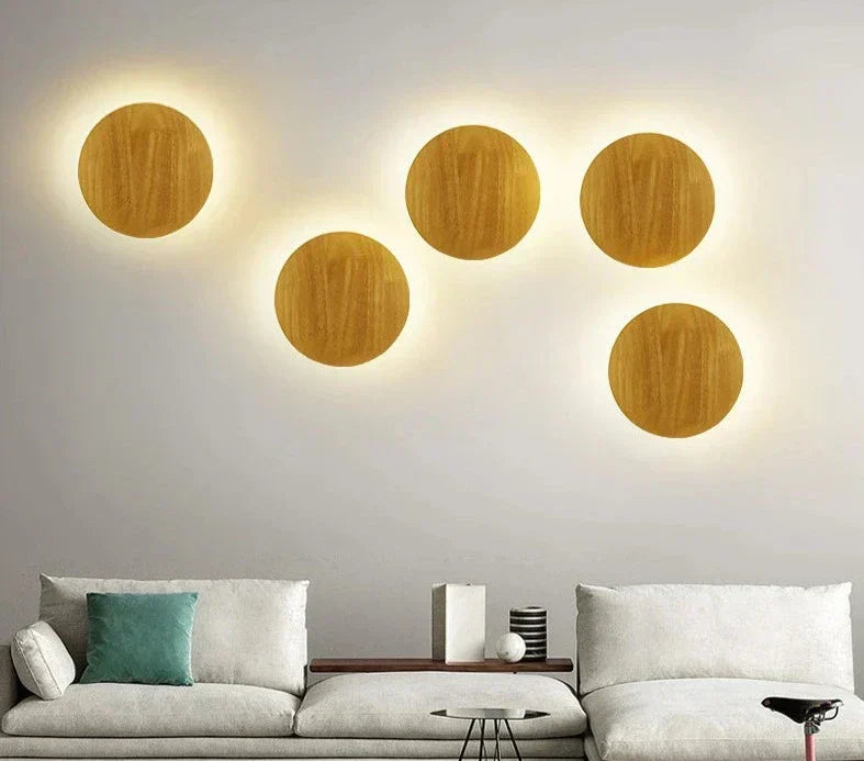 Lampe de chevet Murale Bois Circulaire - Lampe Chevet Design