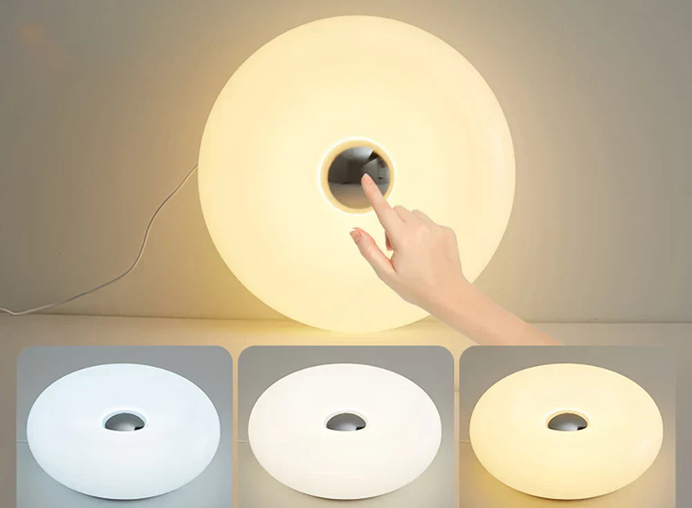 Bauhaus table lamp USB plug bedroom bedside lamp living room dining room decoration donut ambient light - Lampe Chevet Design
