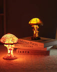 Lampe de chevet champignon fleuri teinté - Lampe Chevet Design
