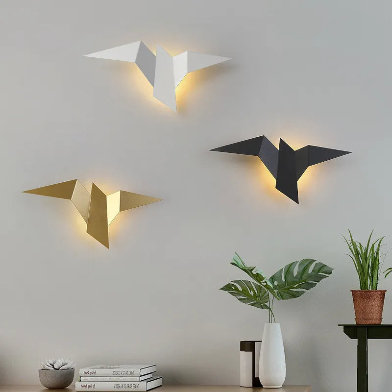 Lampe de chevet Murale Oiseaux Métal - Lampe Chevet Design
