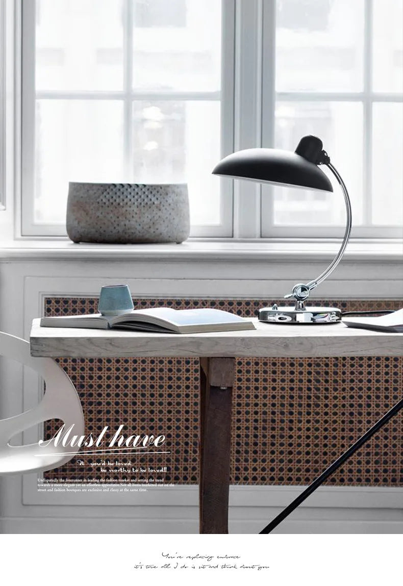 Nordic Bauhaus Adjustable Table Lamp Bedroom Study Lamps Light Luxury Desktop Eye Protection Learning Light Simple Bedside Lamp - Lampe Chevet Design