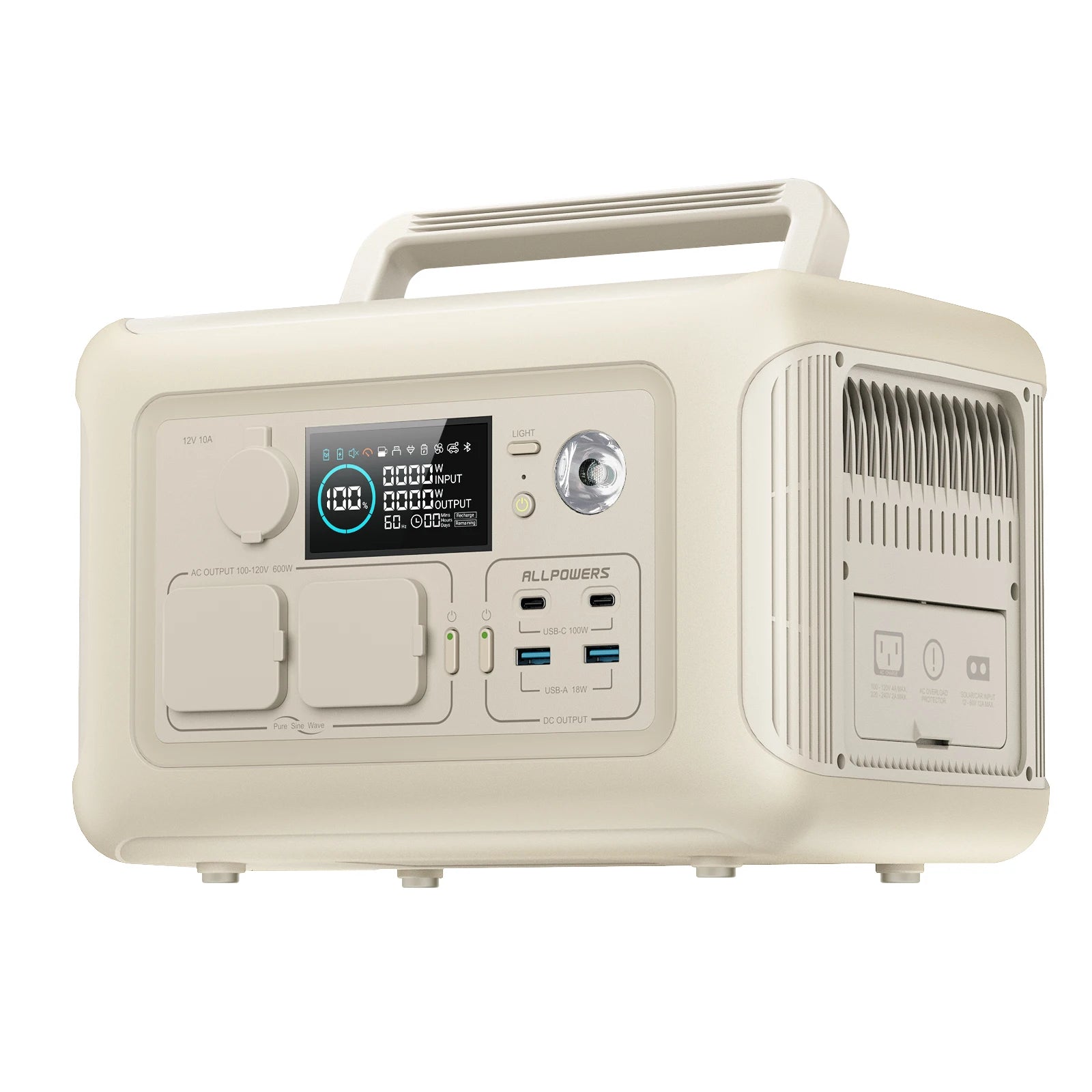 ALLPOWERS R600 – tragbare Powerstation 299Wh LiFePO4, 600W AC-Ausgang
