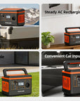 POWLAND – tragbarer Solargenerator 800W, mit AC-Steckdose, MPPT-Unterstützung, 100W Solarpanel, Lithiumbatterie für Camping im Freien