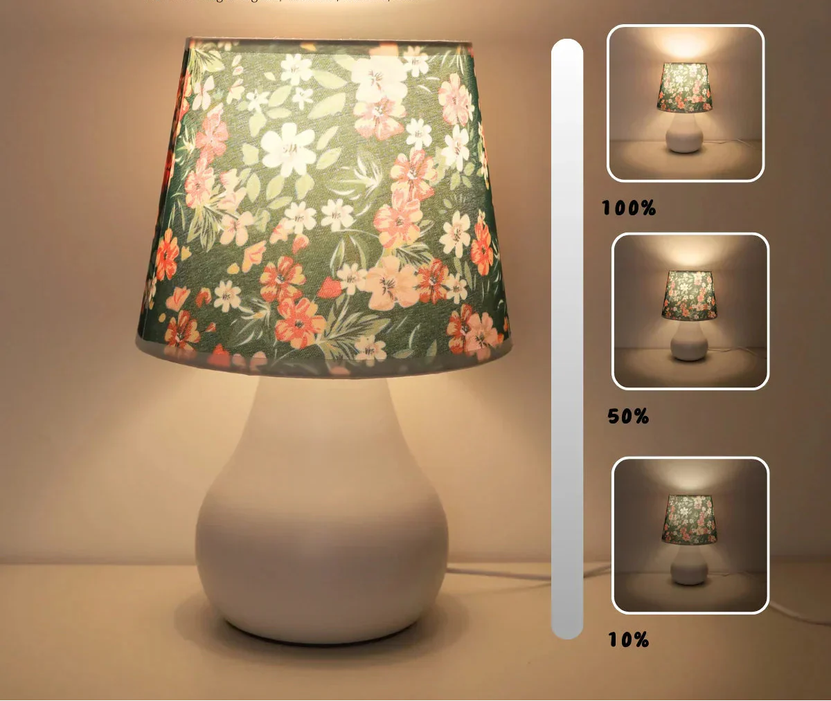 Minimalist fabric warm light desk lamp, USB switch bedroom bedside lamp, living room and study decoration - Lampe Chevet Design