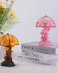 Lampe de chevet champignon fleuri teinté - Lampe Chevet Design