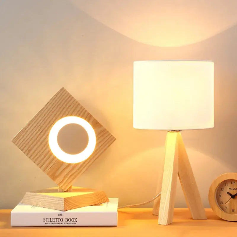 Lampe de Chevet en Bois - Lampe Chevet Design