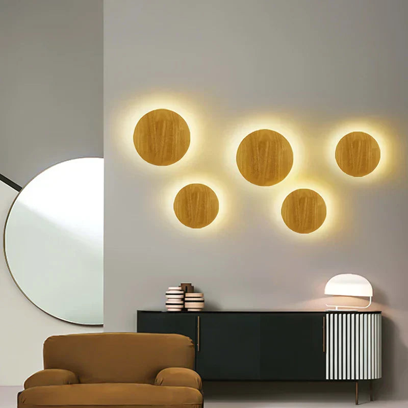 Lampe de chevet Murale Bois Circulaire - Lampe Chevet Design