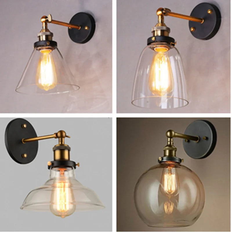 Lampe de chevet Murale Vintage en Verre - Lampe Chevet Design