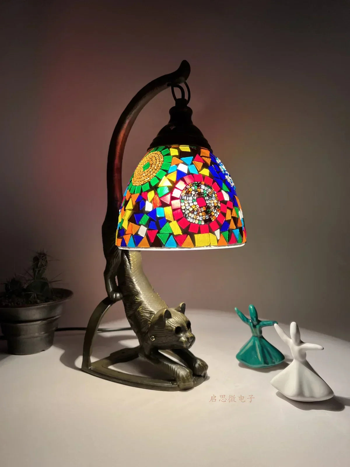 Lampe de chevet en mosaïque créatif - Lampe Chevet Design