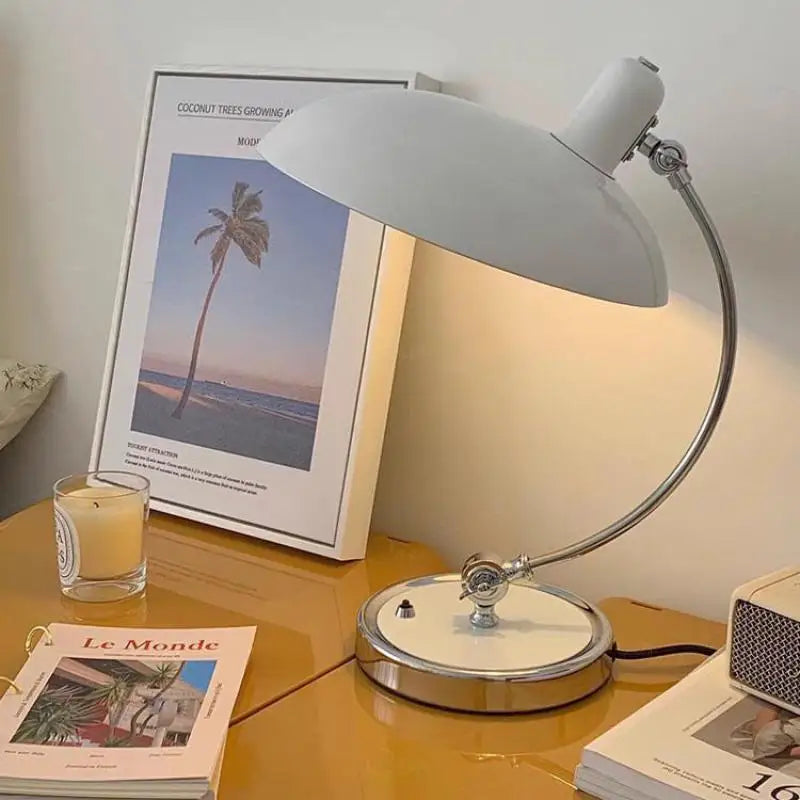 Nordic Bauhaus Adjustable Table Lamp Bedroom Study Lamps Light Luxury Desktop Eye Protection Learning Light Simple Bedside Lamp - Lampe Chevet Design