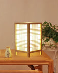 Lampe de Chevet Japonaise en Bois - Lampe Chevet Design