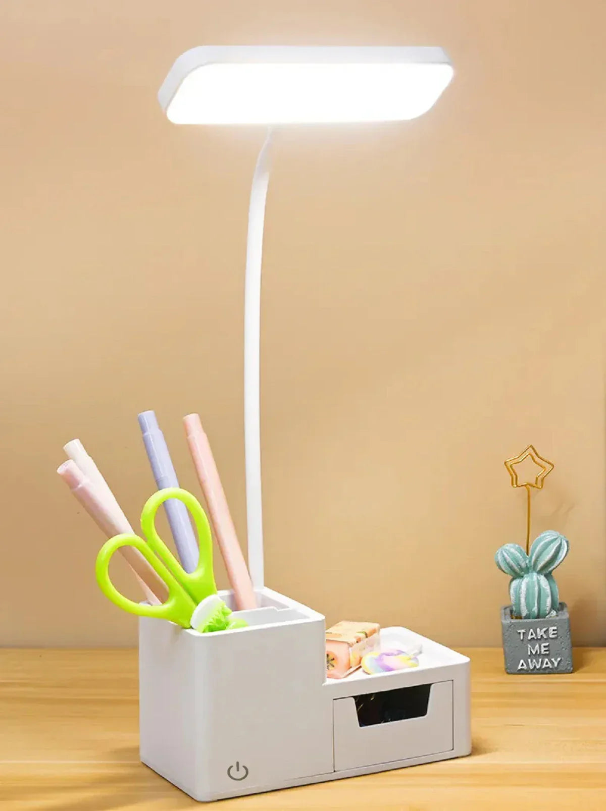 Touch LED Desk Lamp 3 Levels Dimmable Night Light USB Rechargeable Eye Protection Foldable Table Lamp Bedroom Bedside Reading - Lampe Chevet Design