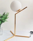 Lampe de chevet design bras dorés & boule de verre - Lampe Chevet Design