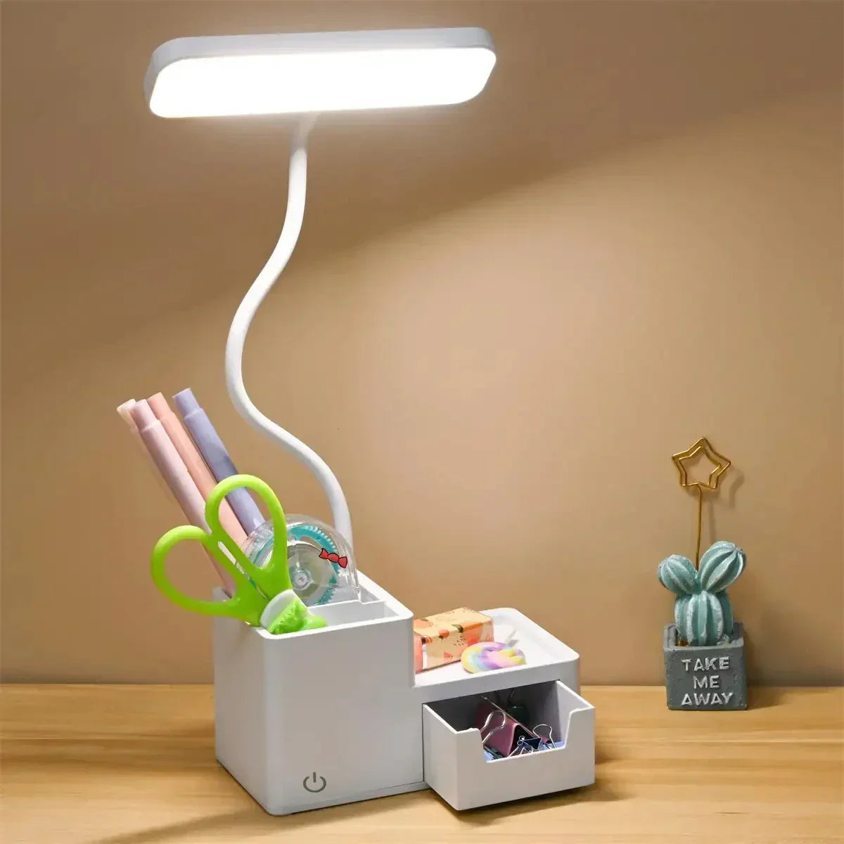 Touch LED Desk Lamp 3 Levels Dimmable Night Light USB Rechargeable Eye Protection Foldable Table Lamp Bedroom Bedside Reading - Lampe Chevet Design