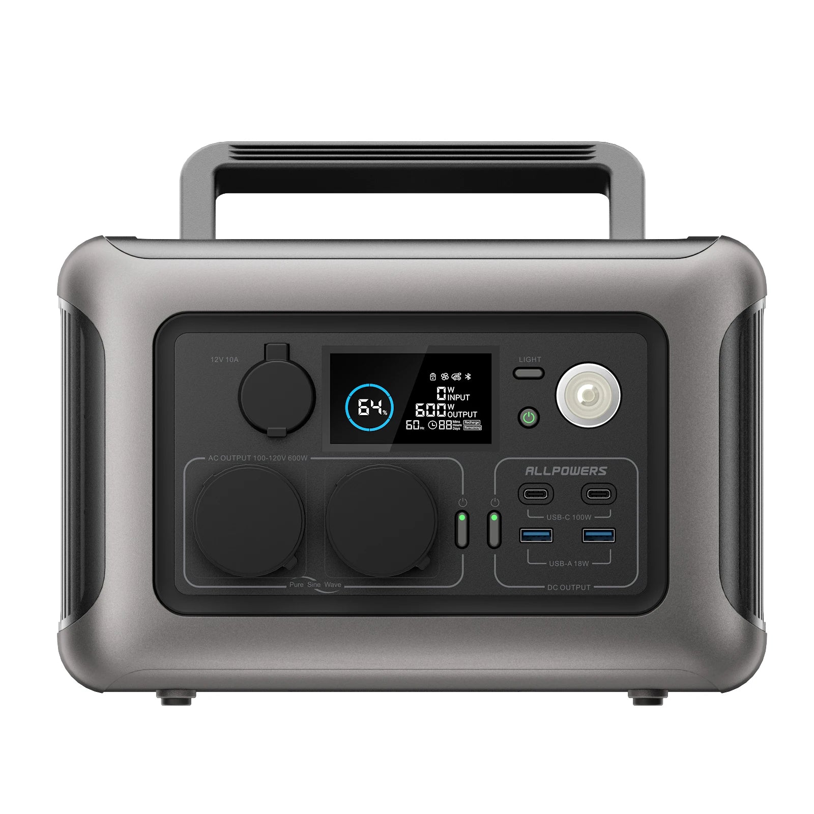ALLPOWERS R600 – tragbare Powerstation 299Wh LiFePO4, 600W AC-Ausgang