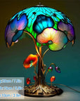 Lampe de chevet champignon fleuri teinté - Lampe Chevet Design