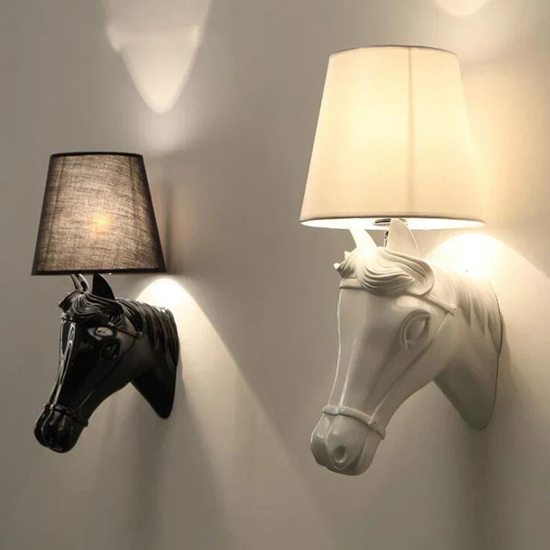 lampe de chevet murale en résin design chevaux - Lampe Chevet Design