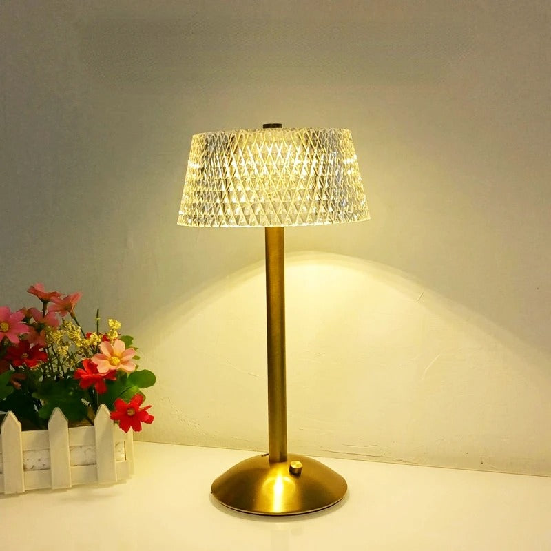 Lampe de chevet cristal tactile LED rechargeable - Lampe Chevet Design