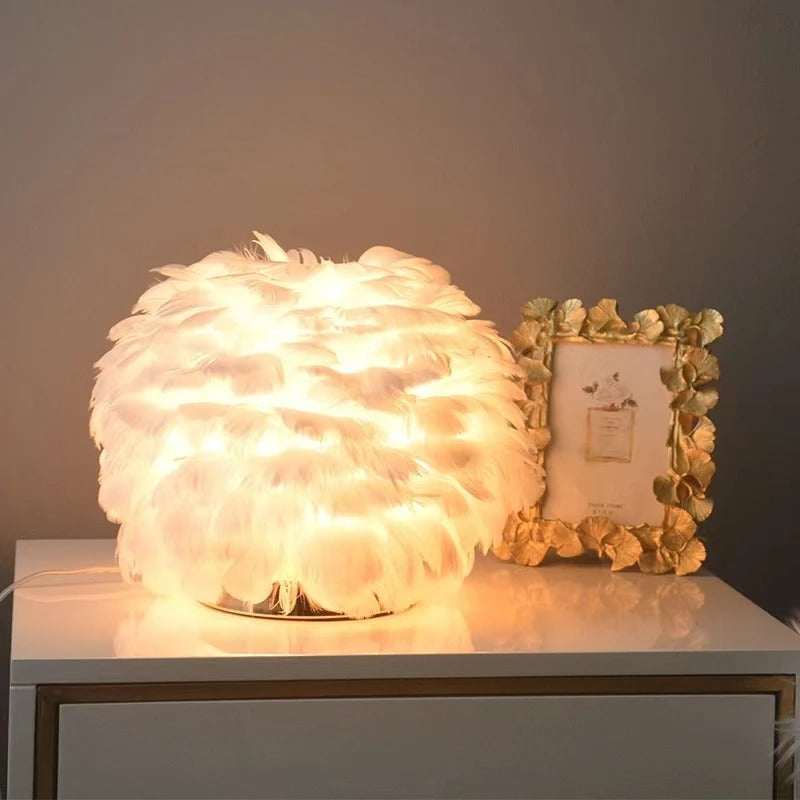 Lampe de chevet design Plumes moderne - Lampe Chevet Design